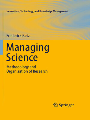 cover image of Managing Science